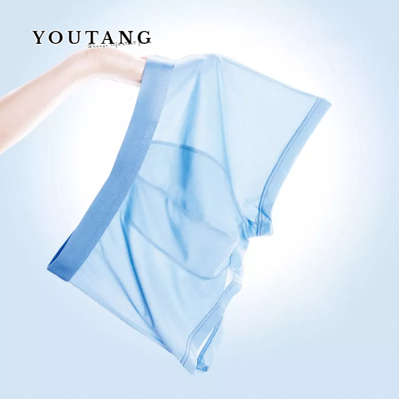 Quần Lót Boxer Lụa Lưng Vừa Thoáng Khí Kháng Khuẩn Cho Nam