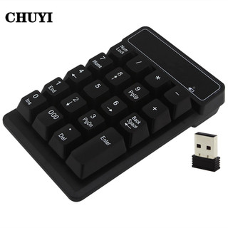 Chuyi bàn phím số không dây 2.4g 19 phím chống nước kết nối usb