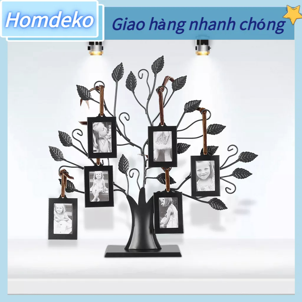 Cây trưng bày khung ảnh gia đình thời trang với treo trí nhà Homdeko J.