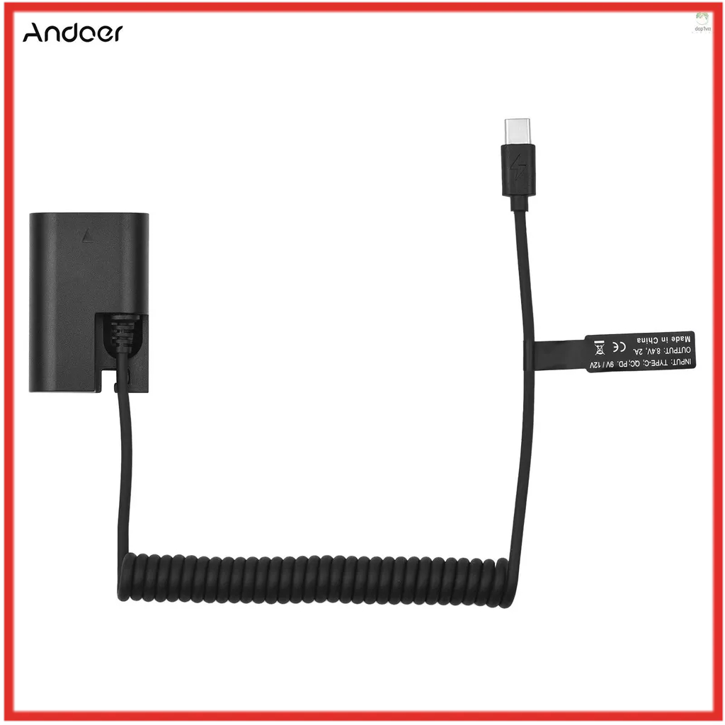 Đầu Nối Pin Andoer LP-E6 USB-C DR-E6 Với Lò Xo Loại C Mới B1220