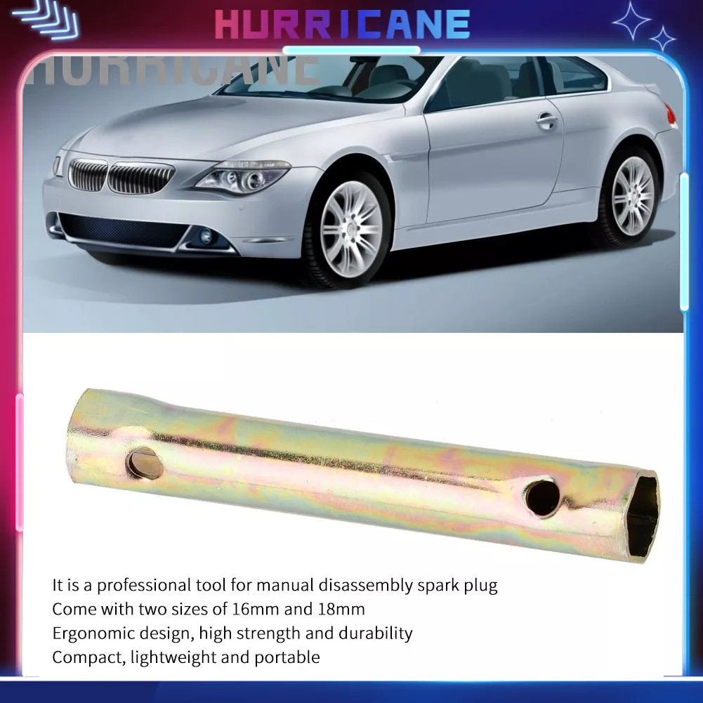 Hurricane Cờ lê ổ cắm bugi hai đầu 130mm 16/18mm cho công cụ cờ tầm với sâu