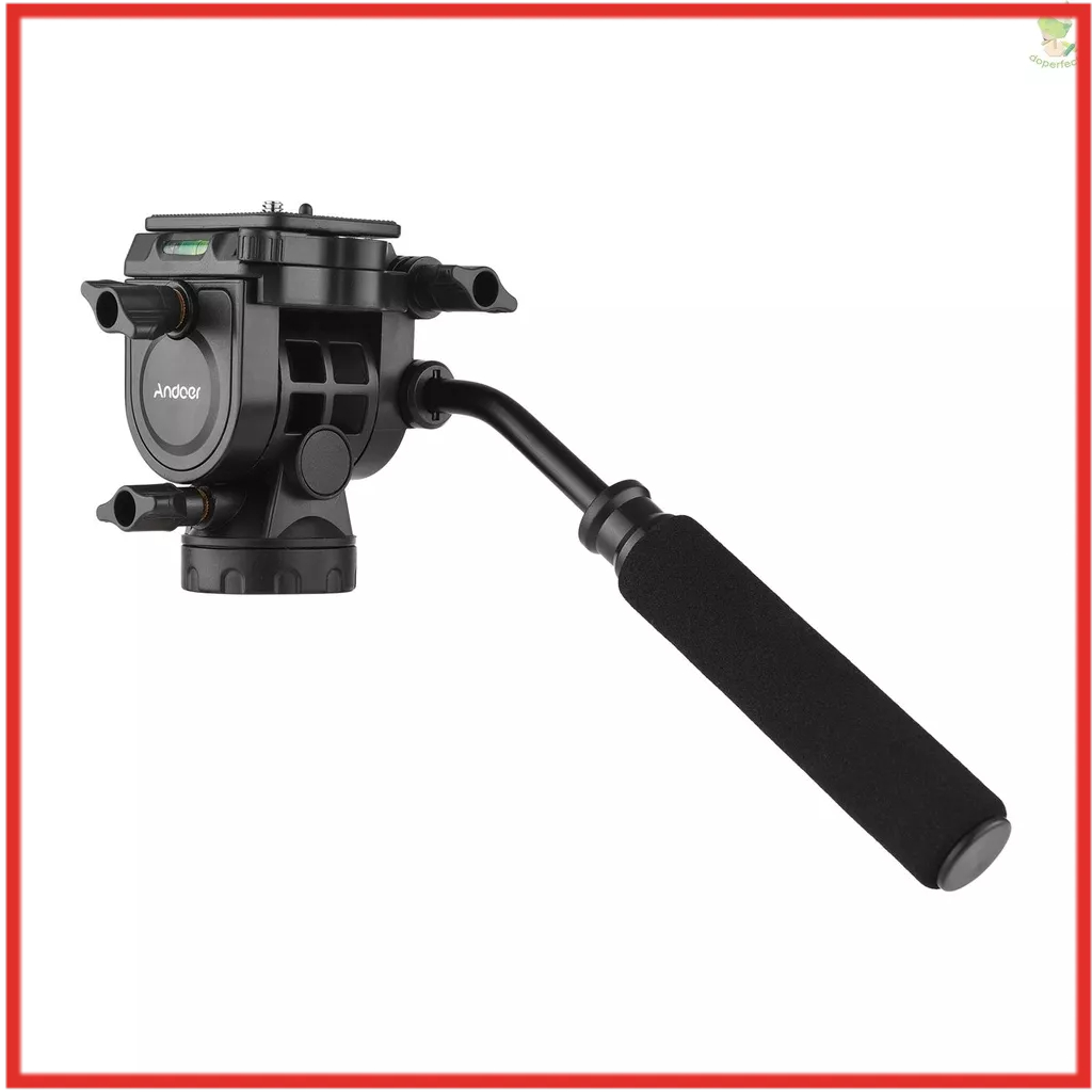 Andoer Fluid Hydraulic Ball Head Panoramic Photography Max. Load 5KG with Handle for 1/4 inch Screw Camera Camcorder and   Came-6.5