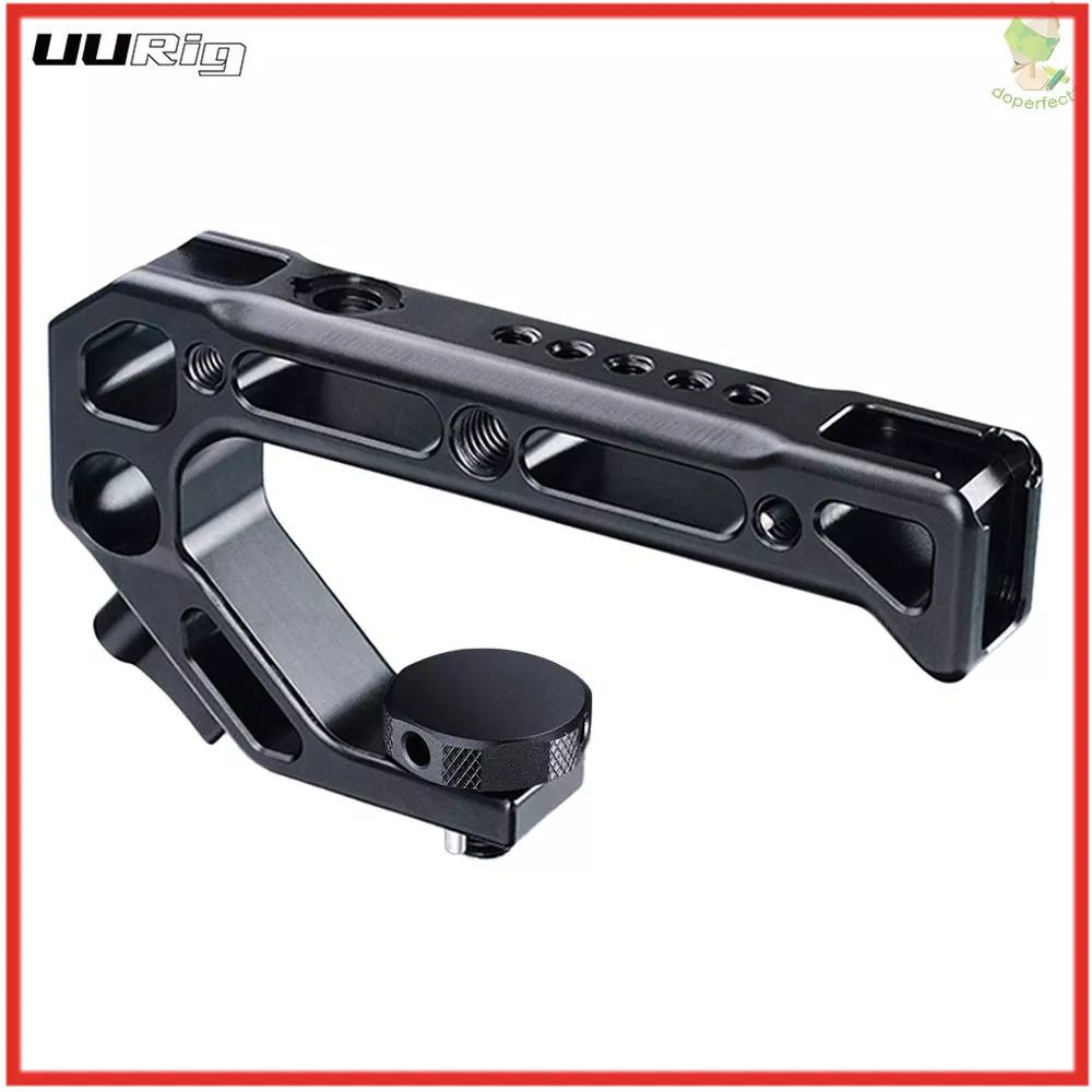 UURig R008 Universal Camera Top Handle Handgrip with Cold Shoe Mounts 15mm Rod Clamp 3/8 Inch Screw Lock Adopt for ARRI    Came-6.5