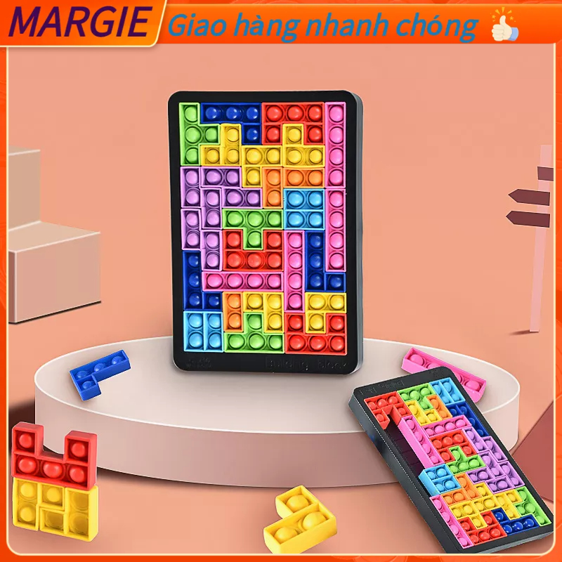 Đồ Chơi Xếp Hình Tetris Nhấn Bóng Rèn Luyện Sự Tập Trung, Giảm Stress Cho Bé Yêu MARGIE T.