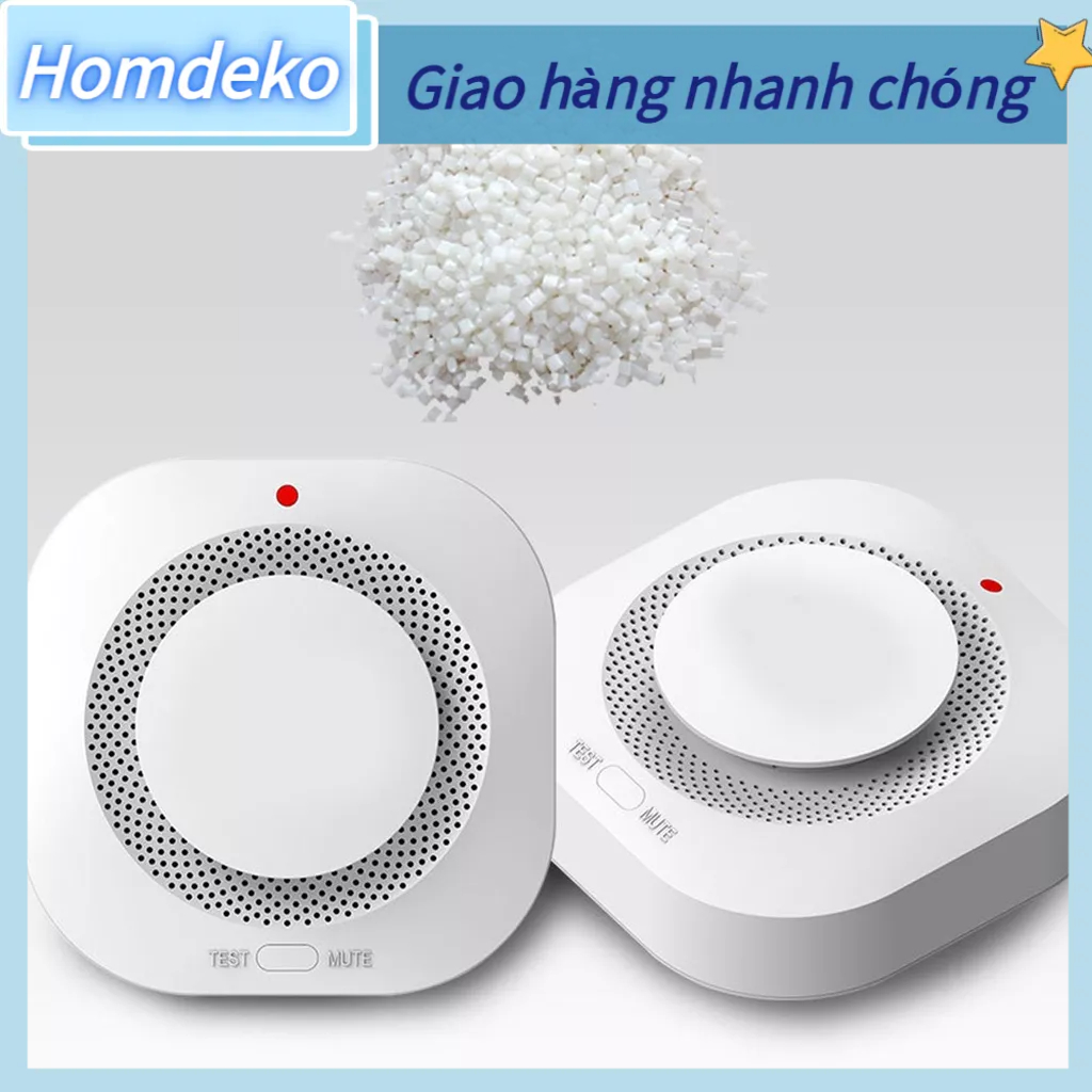 Đầu báo khói Báo động pin yếu Độ nhạy cao Phản ứng nhanh cháy lớn cho Cửa hàng gia đình Nhà khách sạn Homdeko Z.