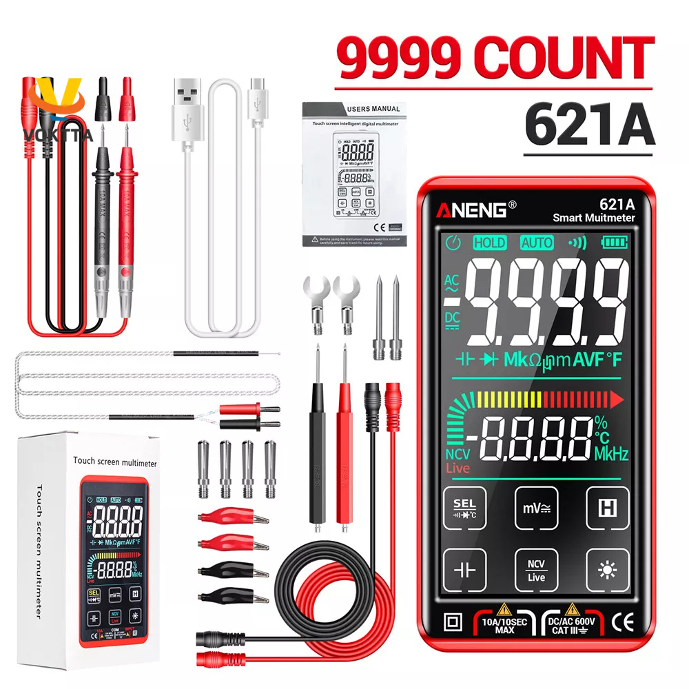 Đồng Hồ Vạn Năng Kỹ Thuật Số Thông Minh VOKTTA ANENG 621A DC / AC 10A