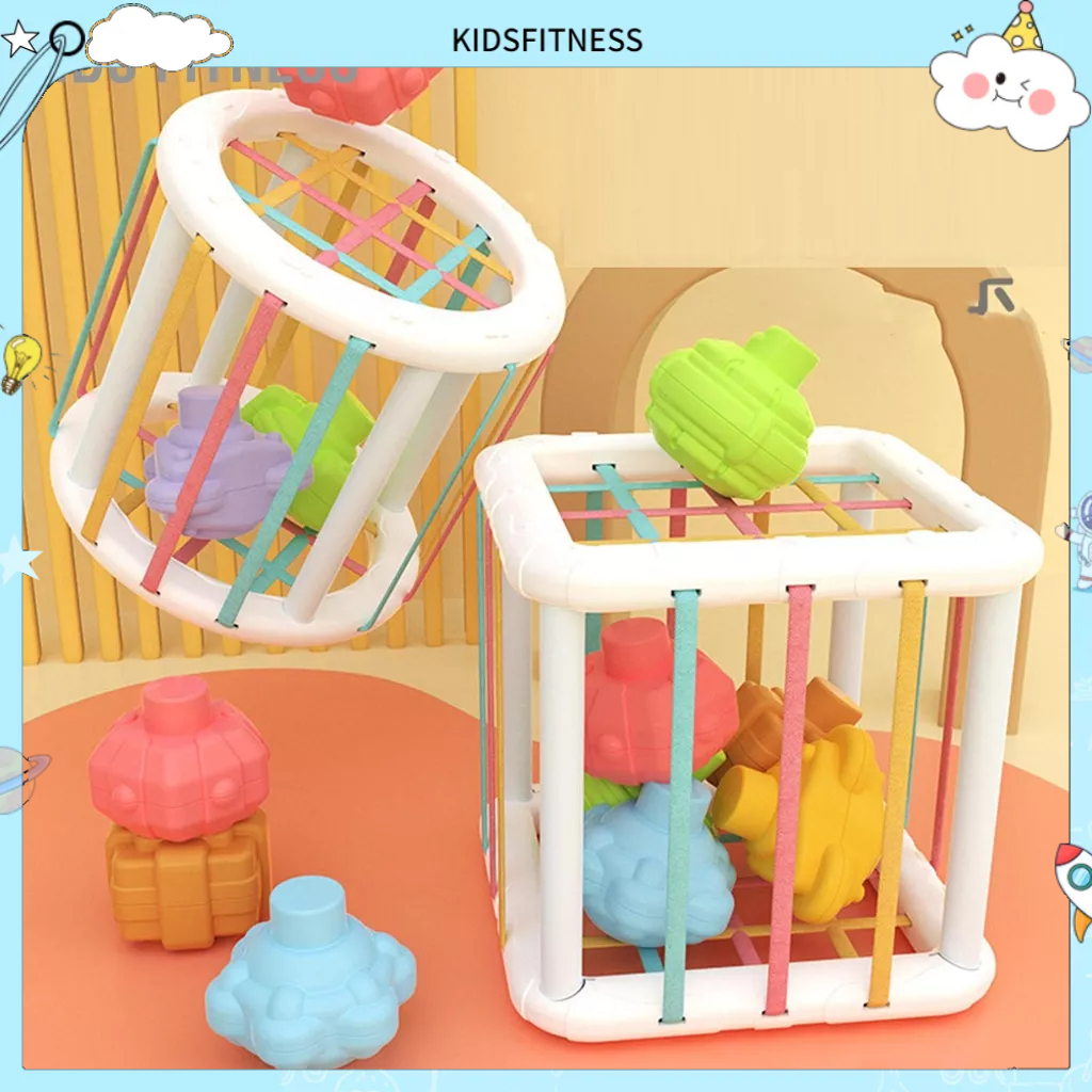 Kids Fitness Đồ chơi Montessori cảm giác cho bé Nhận biết màu sắc và hình dạng đào tạo kỹ năng vận động trẻ mới đi