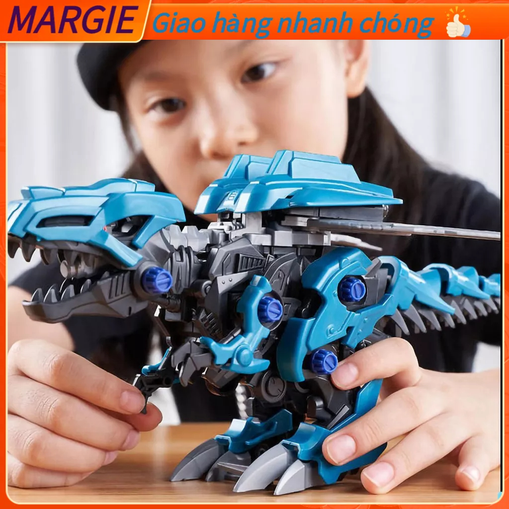 Đồ Chơi Lắp Ráp Khủng Long Vui Vẻ Giáo Dục Điện Tyrannosaurus Rex Tòa Nhà Cho Bé Trai Và Gái MARGIE