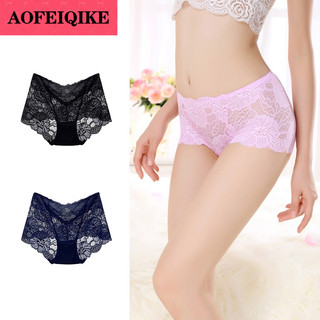 Set 3 quần lót AOFEIQIKE ren hoa lưng cao thiết kế quyến rũ size L-XXL