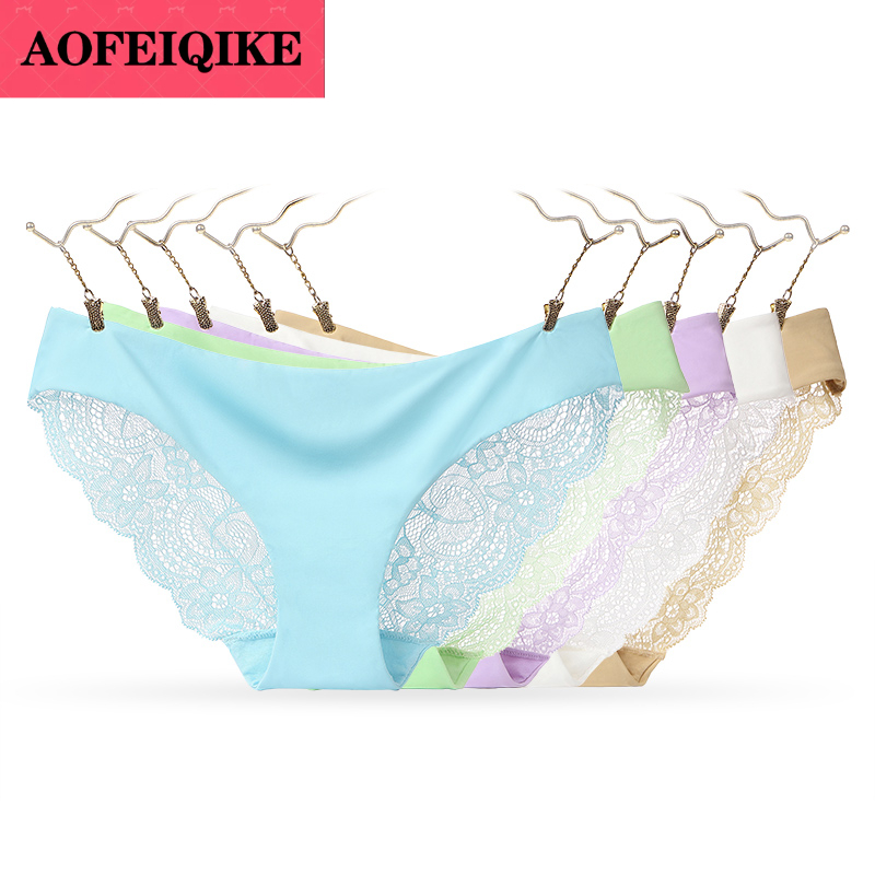 AOFEIQIKE Quần lót vải ren không lộ đường may thời trang quyến rũ cho nữ size S-XXL