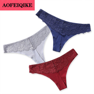 AOFEIQIKE Quần lót nữ lọt khe phối ren quyến rũ gợi cảm