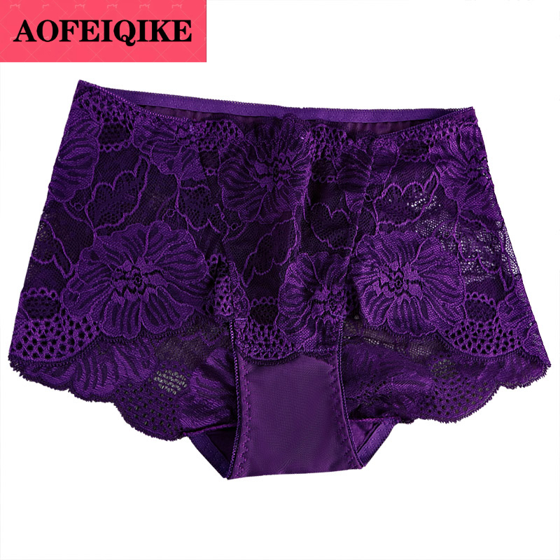 AOFEIQIKE Quần lót ren hoa thiết kế quyến rũ size l-xxl