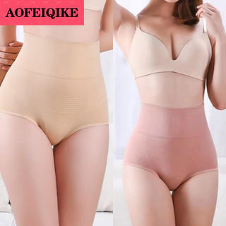 AOFEIQIKE Quần lót nữ lưng cao định hình vóc dáng họa tiết tổ ong 3D giữ ấm