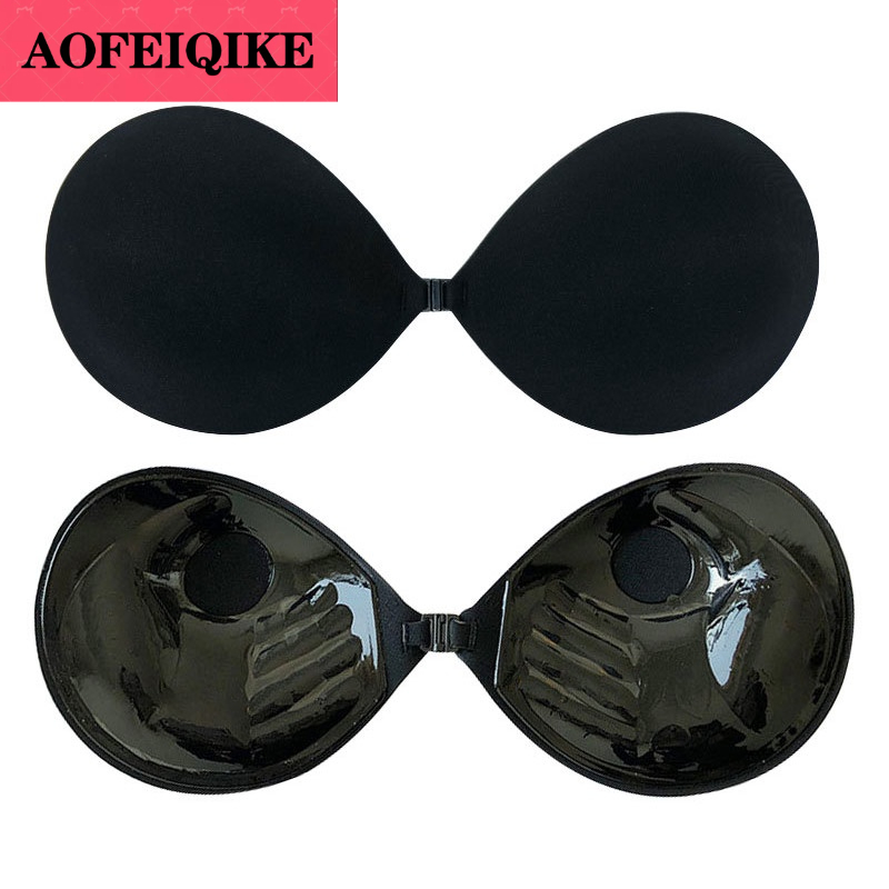 AOFEIQIKE Áo ngực tàng hình không dây cúp ngực hai màu cho nữ