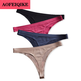 Quần lót nữ AOFEIQIKE vải lụa băng không đường may size M-3XL