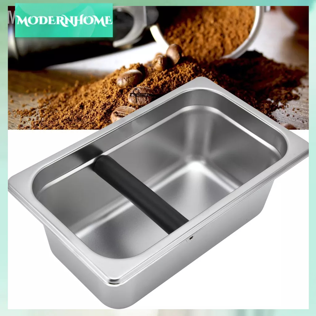 ModernHome Cà phê lớn Knock Box Thép không gỉ Bã cà Thùng đựng cặn rác