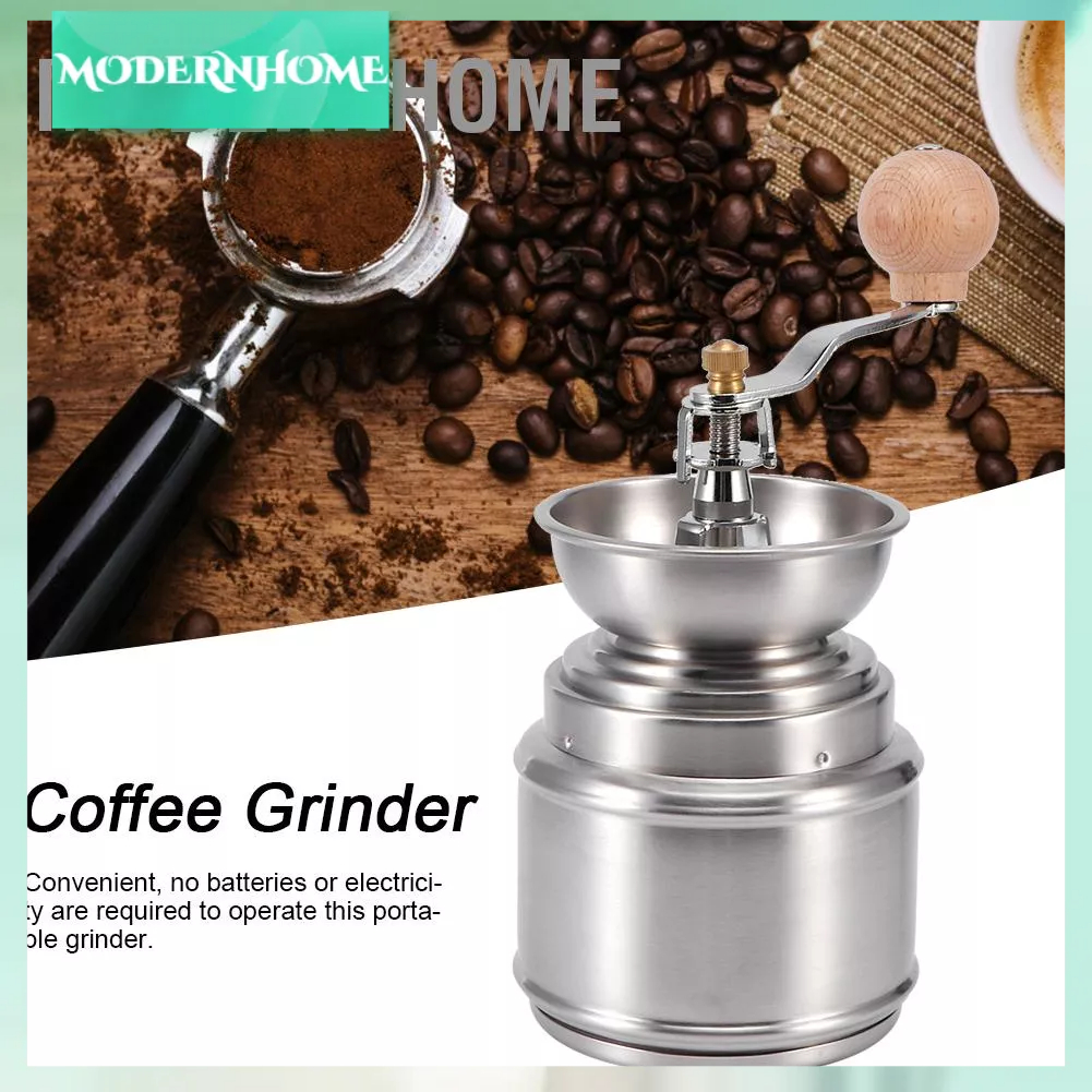 ModernHome Di Động Thép Không Gỉ Máy Xay Cà Phê Bằng Tay Có Thể Điều Chỉnh Coffe Bean Cối Hạt Tiêu Hộ Gia Đình Dụng Cụ Nhà Bếp