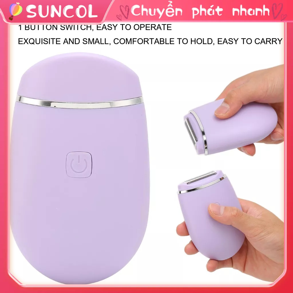 SUNCOL Dao cạo dành cho nữ USB Máy râu điện cầm tay tinh tế để tẩy lông an toàn