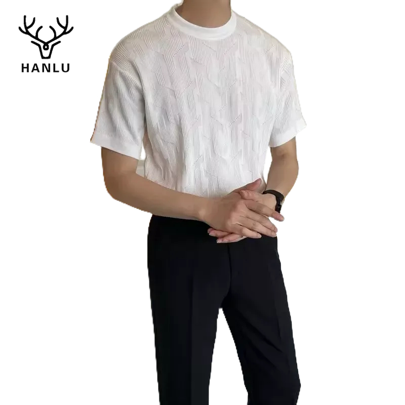 Áo Thun Tay Ngắn Dáng Rộng Vải Lụa Lạnh Mỏng Thời Trang Cao Cấp Cho Nam