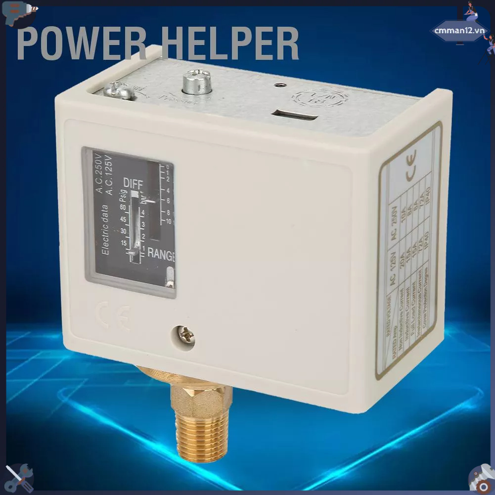 Power Helper PT1/4" (cho Nga) Công tắc điều khiển áp suất Eletronic 24V~380V cho máy nén khí bơm nước