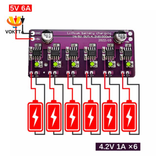 Bảng Mạch Sạc Pin Lithium Đầu Vào 5V Đầu Ra VOKTTA Cho Pin 18650 4.2V
