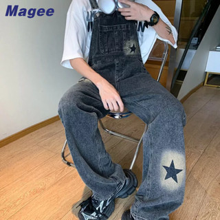 Quần Yếm Jean In Hình Ngôi Sao Nhuộm Màu Thời Trang Cao Cấp Phong Cách Hàn Quốc Cho Nam