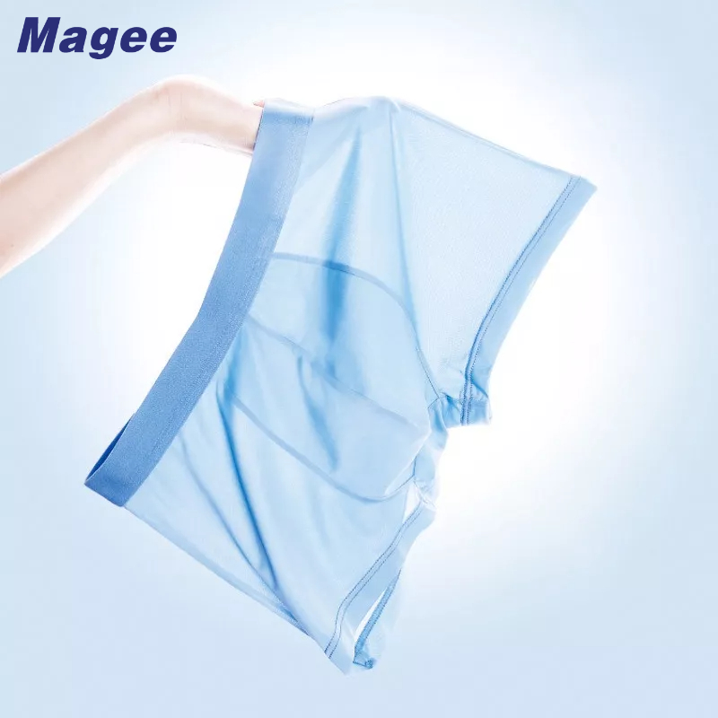Quần Lót Lụa Lạnh Kháng Khuẩn Thoải Mái Bốn Góc Phẳng Cỡ Lớn Cho Nam
