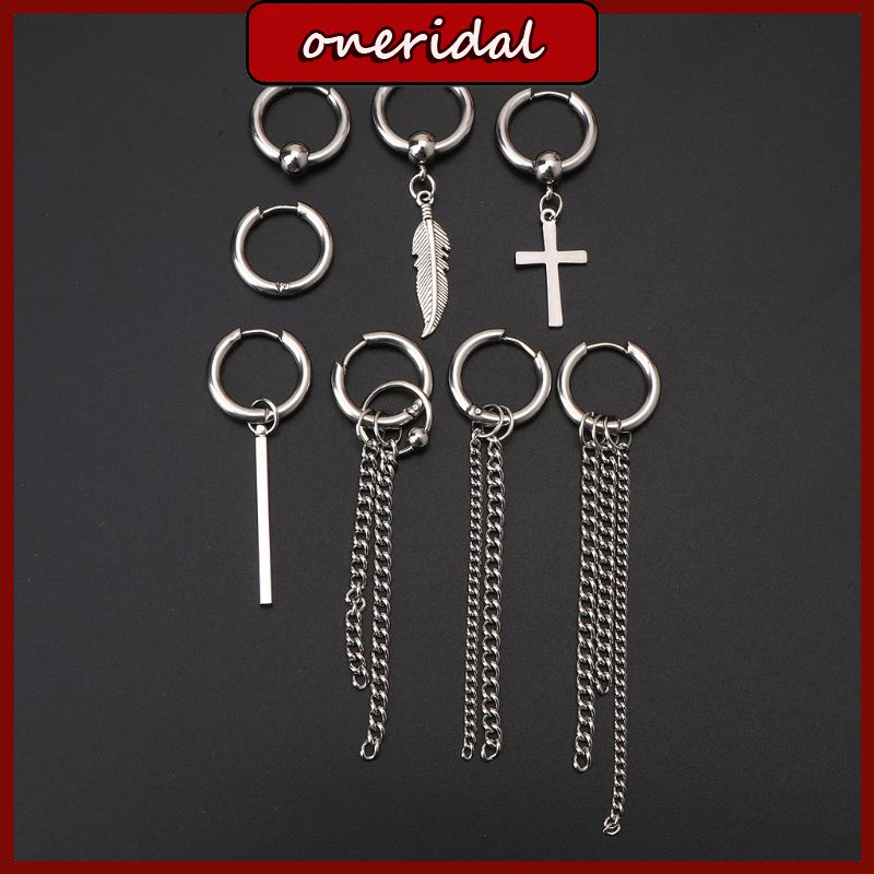 Khuyên tai dáng dài phong cách Hàn Quốc cho nam