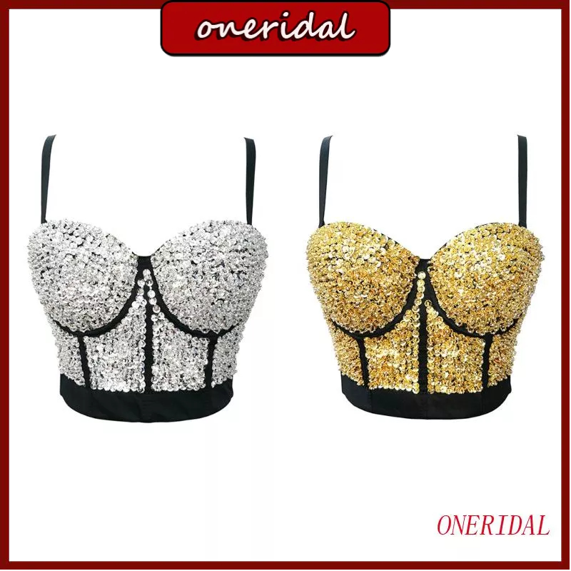 Áo Lót Nâng Ngực Đính Hạt Sequin Lấp Lánh Thời Trang Dành Cho Nữ