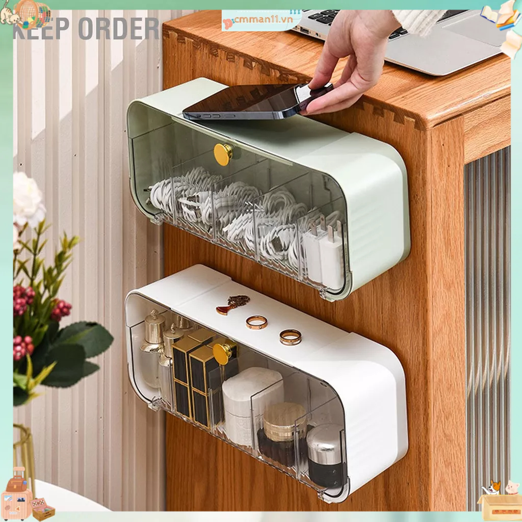 Keep order Sock Wall Mount Drawer Đa chức năng trong suốt 6 Cell Đồ lót Tổ Hộp lưu trữ treo cmman11.vn