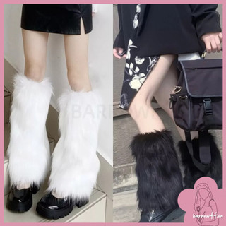 Brroa Vớ Ống Chân Giữ Ấm Chân Bằng Lông Giả Harajuku Dành Cho Nữ