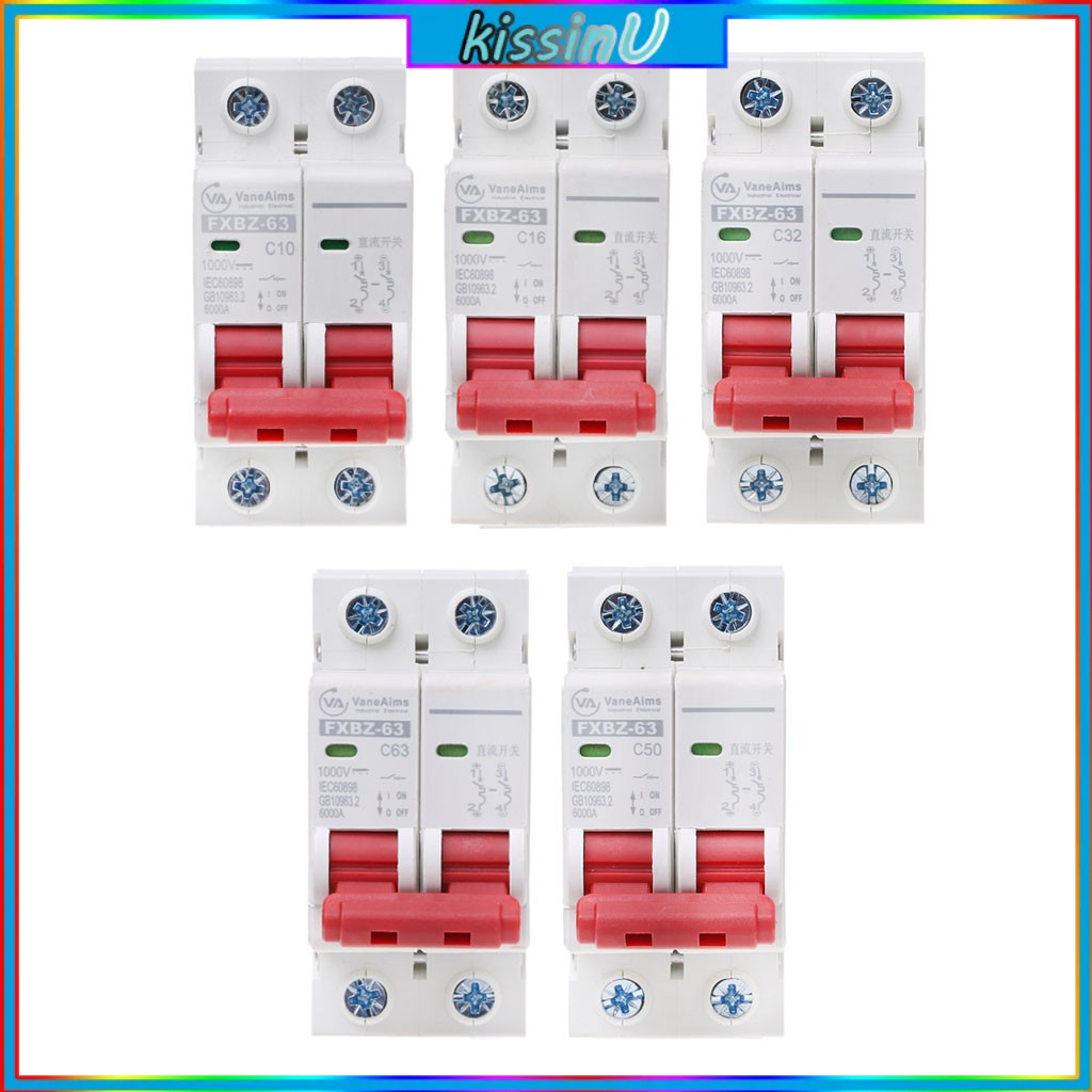 Cầu dao ngắt điện 2 chấu 1000V 10A / 16A / 32a / 50A / 63a DC chuyên dụng