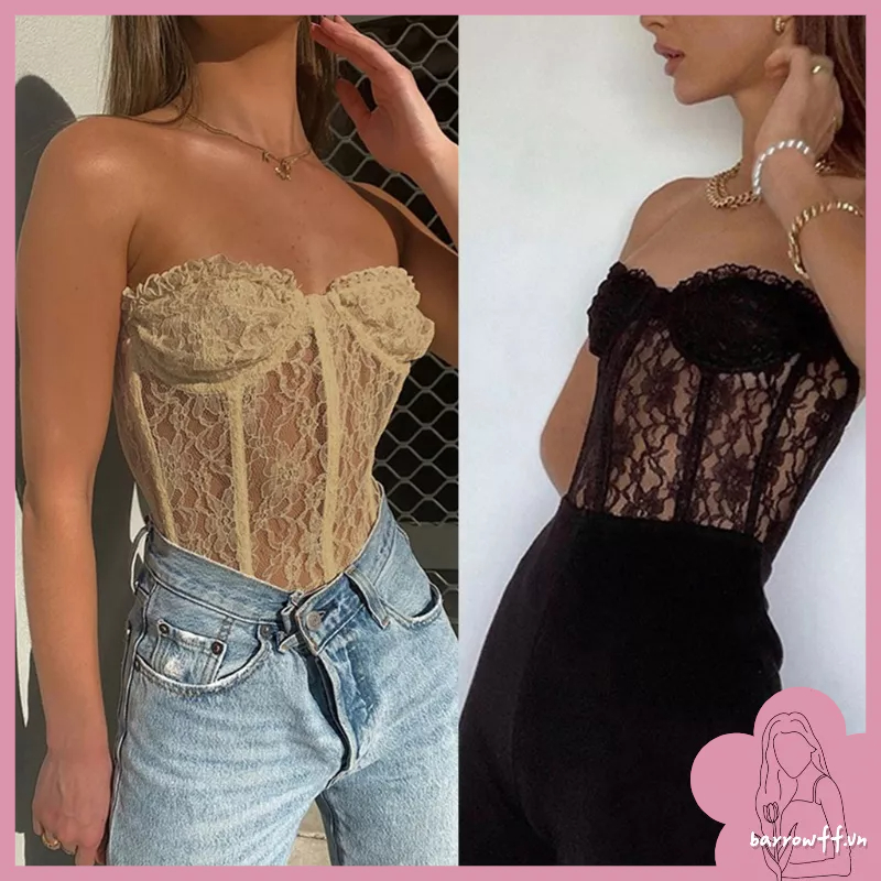 Áo lót vải ren không dây hở lưng gợi cảm cho nữ