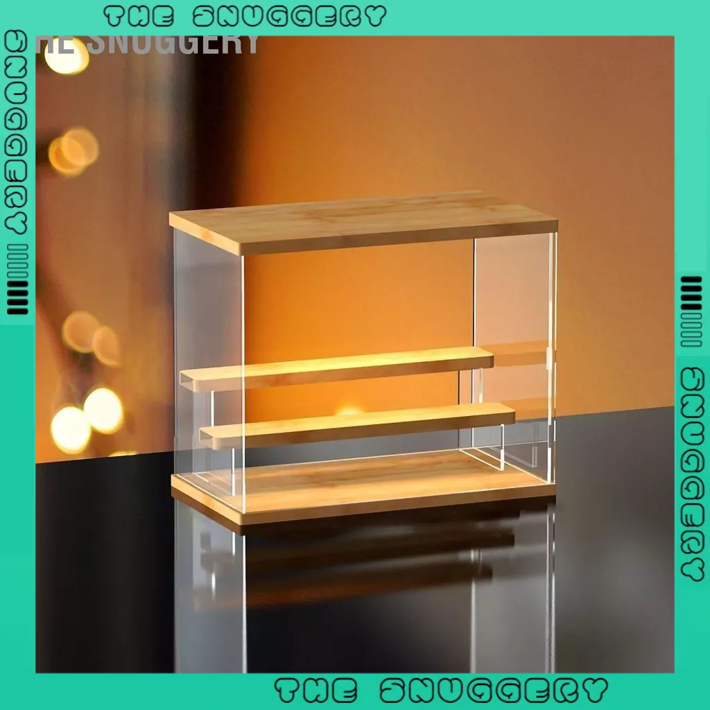 The Snuggery Đồ Chơi Acrylic Kệ Trưng Bày Hộp Bảo Quản Trong Suốt Dày Cho Búp Bê Bằng Tay Có Cửa Trượt