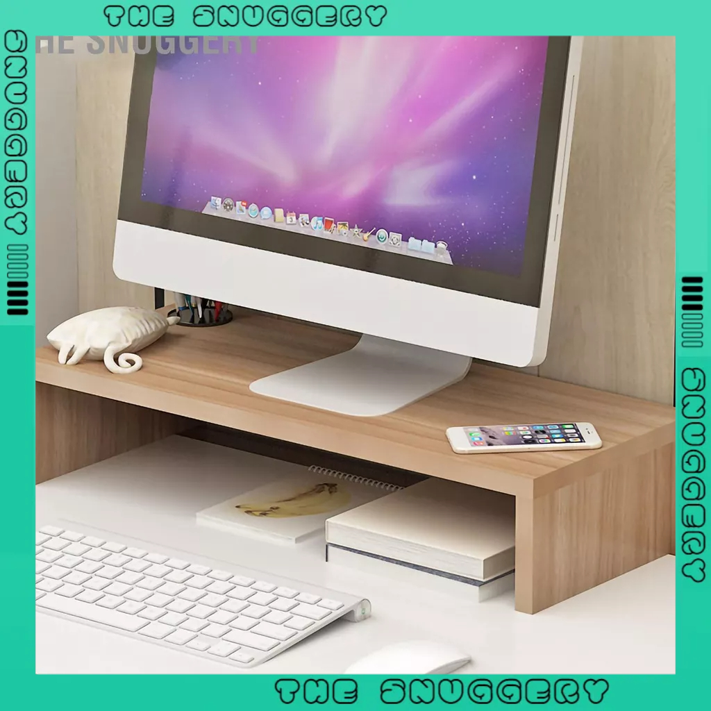 The Snuggery Chân đế nâng màn hình Công thái học máy tính Không gian lưu trữ bổ sung Máy để bàn xách tay