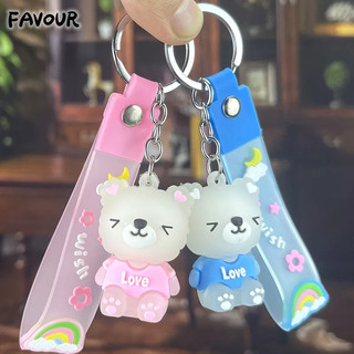 Móc khóa hình gấu jelly hoạt hình 23 phong cách mới dành cho túi xách / xe hơi