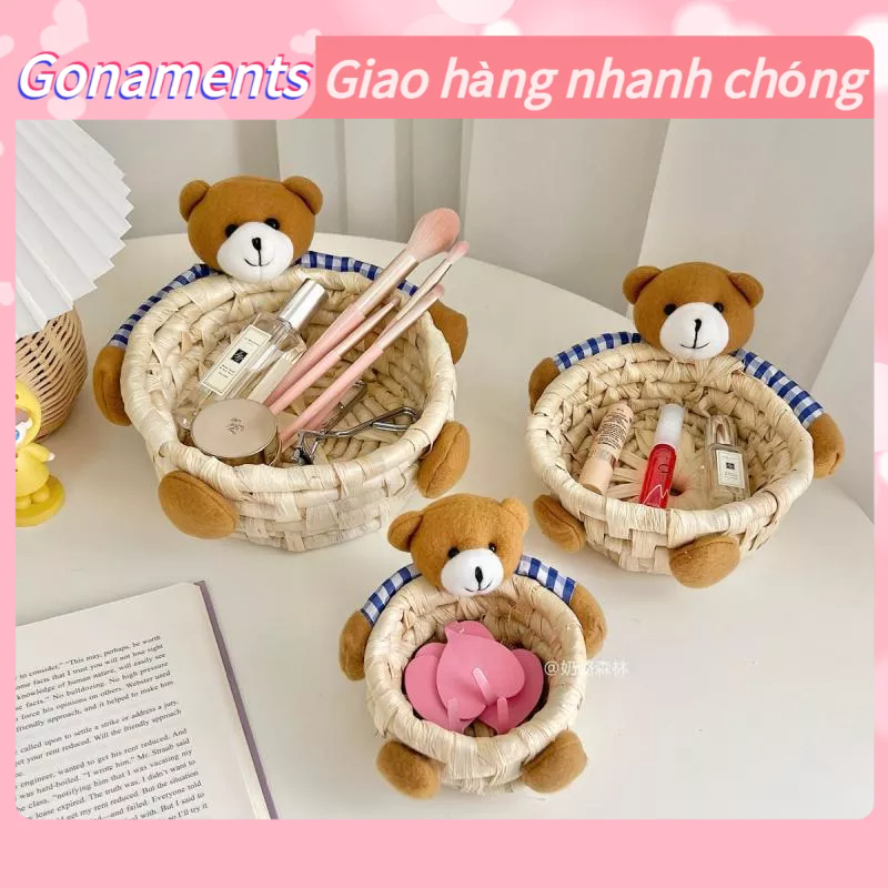 Giỏ Đựng Đồ Dùng Để Bàn Hình Gấu Dễ Thương Gonaments I.