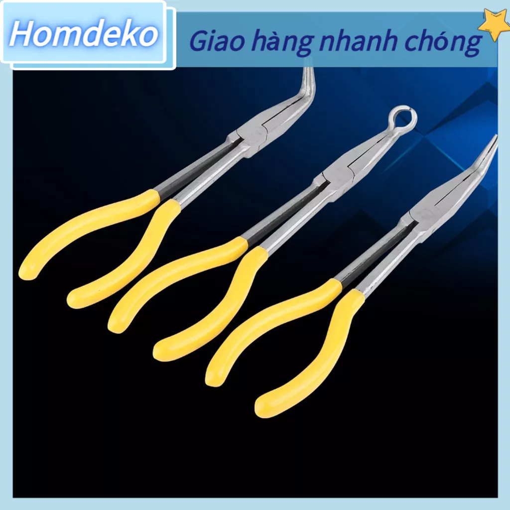chiếc Kìm cực dài 270mm Mũi cong 45/90 độ hoặc O ShapeTip Craft RepairingTool Homdeko J.