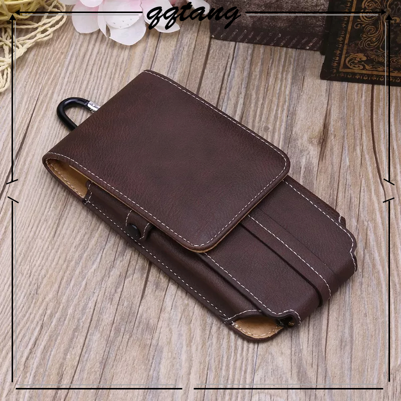 Thiết kế đơn giản và thời trang Nam giới Thắt lưng Túi Bum Túi đựng điện thoại Thắt lưng Lật Túi đựng thẻ da