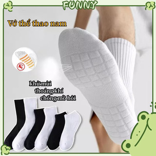 Vớ thể thao dày dặn chuyên dụng dành cho nam chạy bộ/ bóng rổ/ bóng đá/ đi xe đạp/ quần vợt