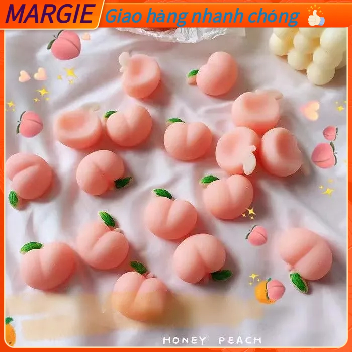 * Đồ Chơi Bóp Mềm Giúp Giải Tỏa Căng Thẳng Hình Quả Đào Màu Hồng Dễ Thương MARGIE T.