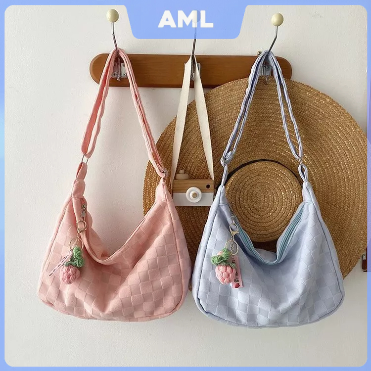 AML Túi Đeo Chéo Vai Bằng Vải Bông Thời Trang Thu Đông Dễ Thương Bắt Mắt