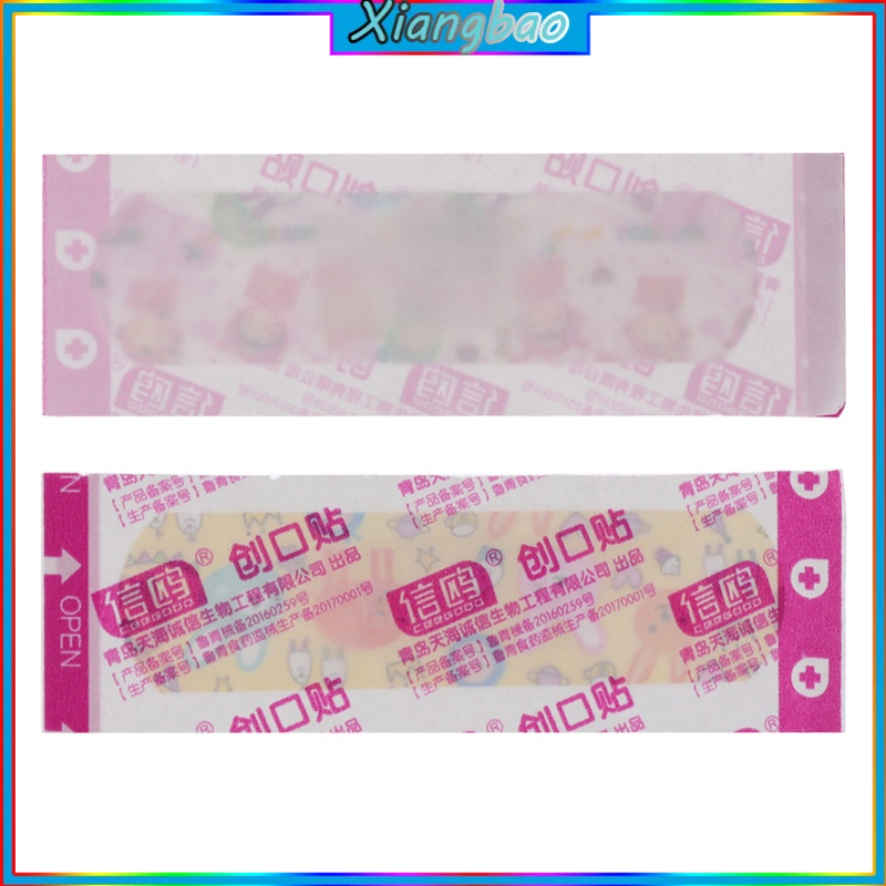 Set 100 băng cá nhân chống thấm nước thoáng khí hoạt hình