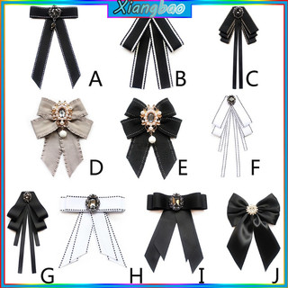 Phụ kiện nơ đính cổ áo 10mk đính hạt ngọc trai kiểu dáng cổ điển thanh lịch cho nữ