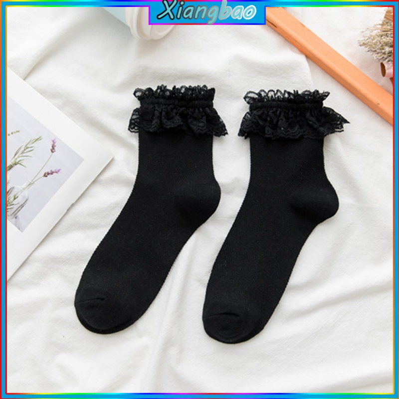 Đôi Vớ Chân Phối Ren Hoa Phong Cách lolita Cho Nữ