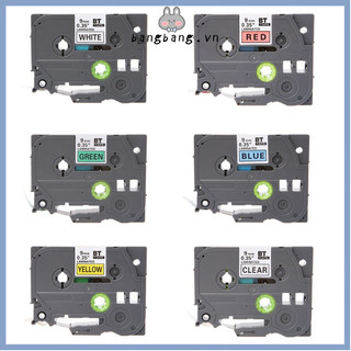 Băng Nhãn Tze-221 9mm Rộng 8m Cho Máy In Brother P-Touch Chất Lượng Cao