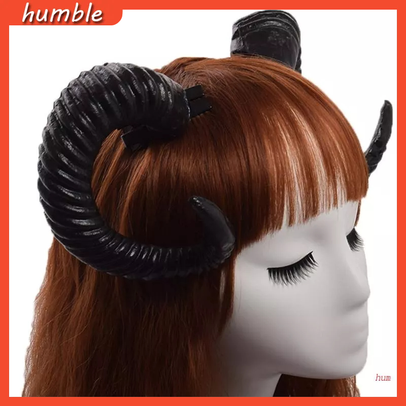 Cài Tóc Hình Sừng Cừu Hóa Trang Halloween Cho Bé
