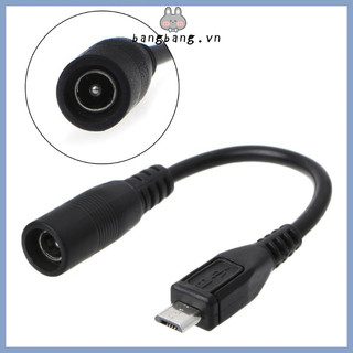 Cáp chuyển đổi cổng cắm DC sang đầu cắm Micro USB chống thấm nước cỡ 5.5*2.1mm