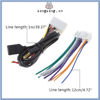 Dây cáp chuyển đổi âm thanh cho xe hơi USB và AUX chất lượng cao