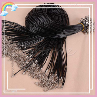 Vòng cổ làm từ da màu đen 18 ''